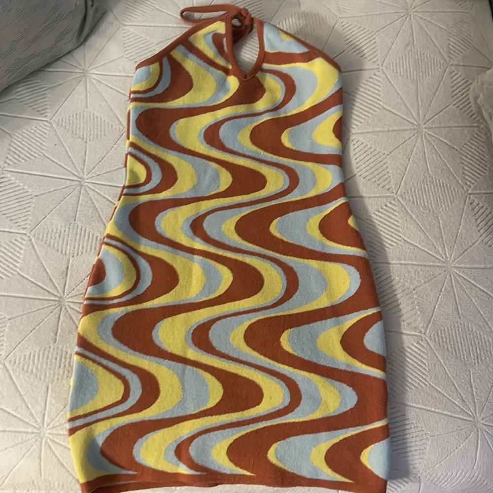 Debut- polyester knit - a mini dress that fits like a glove - size small